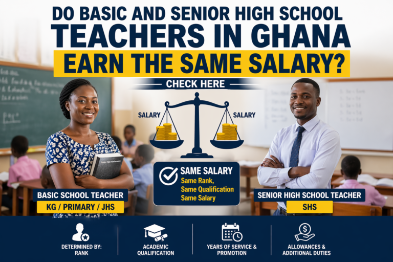 Do Basic and Senior High School Teachers in Ghana Earn the Same Salary? – Check Here